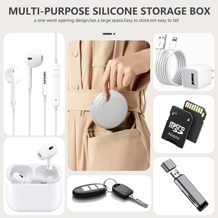 Silicone Headphone Organizer Storage Bag