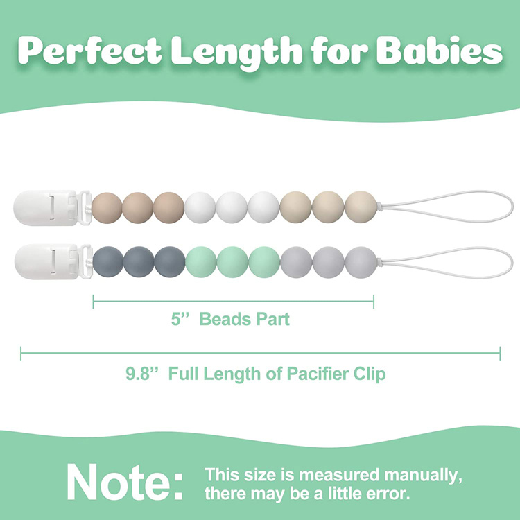 Silicone Beads Pacifier Clip