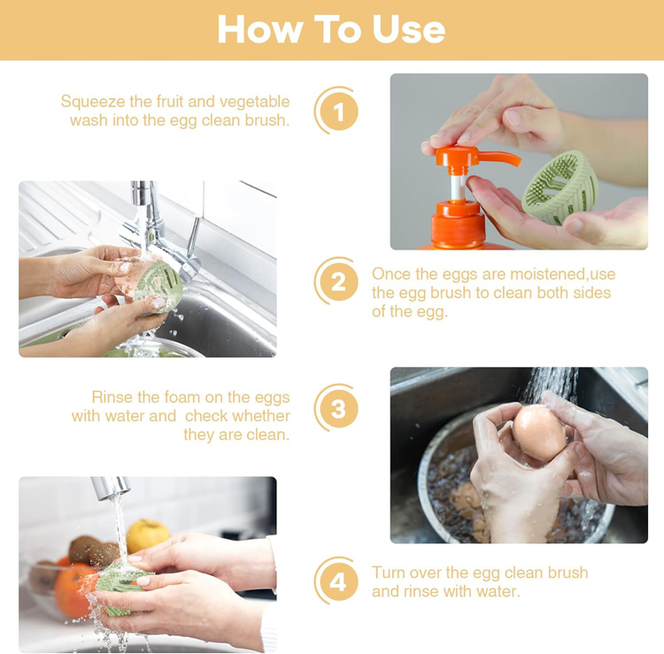 Silicone Egg Cleaning Brush