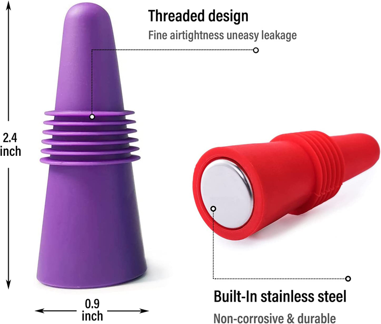 Silicone Reusable Wine Bottle Stopper