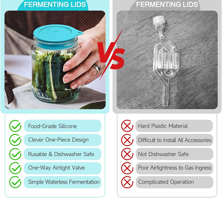 Waterless Airlock Fermentation Lids